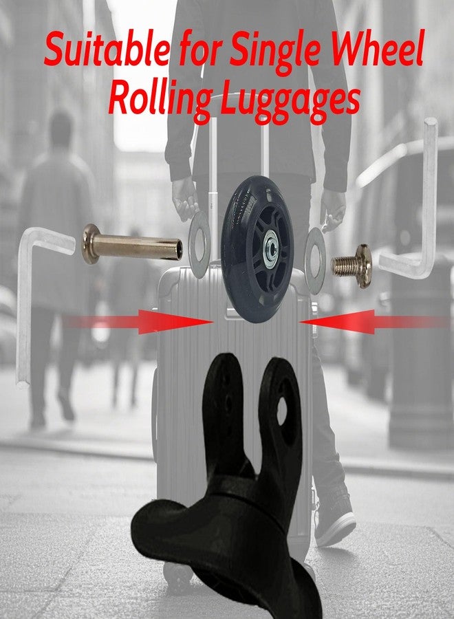 Bestookits Replacement Luggage Wheels Suitcase Clear Wheels Repair Repair Set Wear-Resistant Trolley Casters for Trolley Bag, Inline Skate and Caster Board (80x24mm) - Image 3